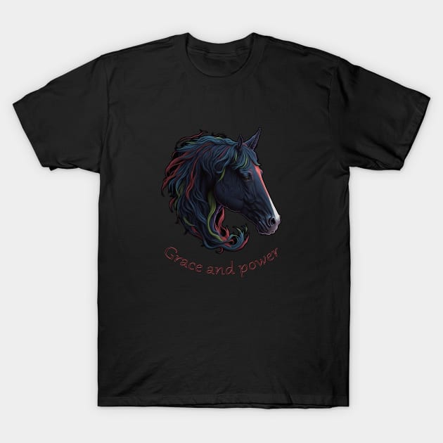 Grace and power horse T-Shirt by ElArrogante